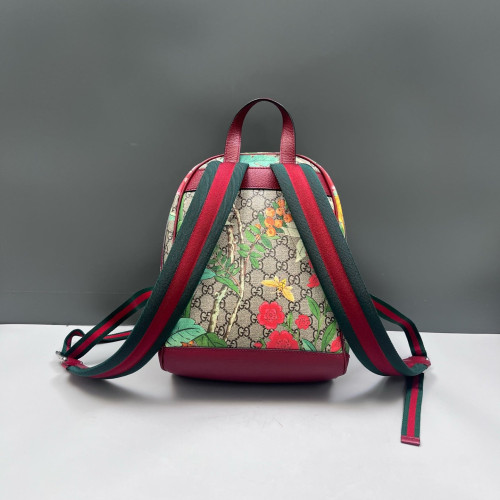 Gucci Backpack GG Supreme Monogram Beige Burgundy Green