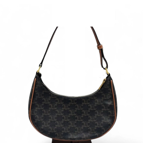 Celine Medium Ava Shoulder Bag Triomphe Brown Black