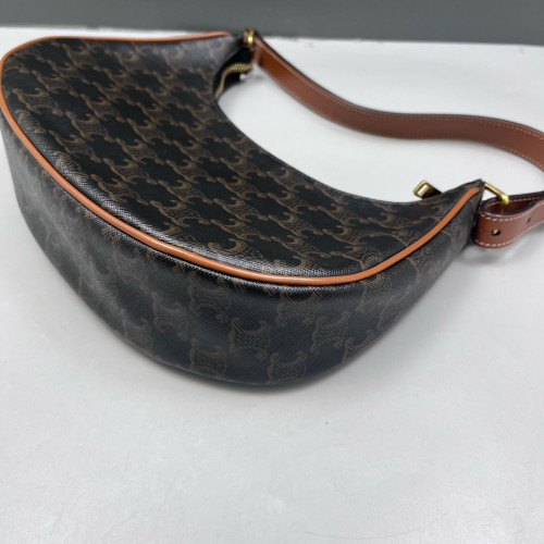 Celine Medium Ava Shoulder Bag Triomphe Brown Black