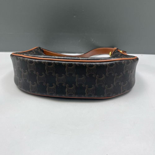 Celine Medium Ava Shoulder Bag Triomphe Brown Black