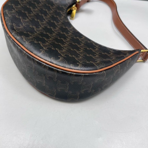 Celine Medium Ava Shoulder Bag Triomphe Brown Black