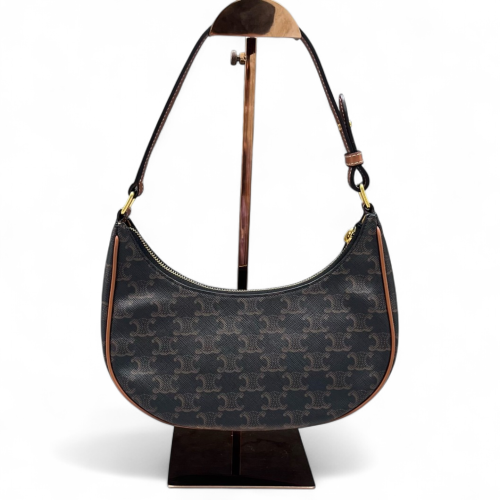 Celine Medium Ava Shoulder Bag Triomphe Brown Black