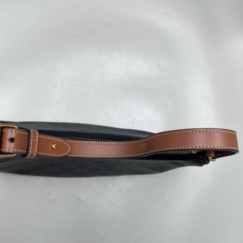 Celine Medium Ava Shoulder Bag Triomphe Brown Black