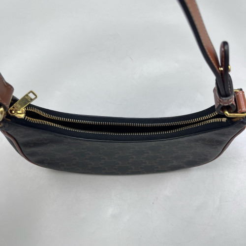 Celine Medium Ava Shoulder Bag Triomphe Brown Black
