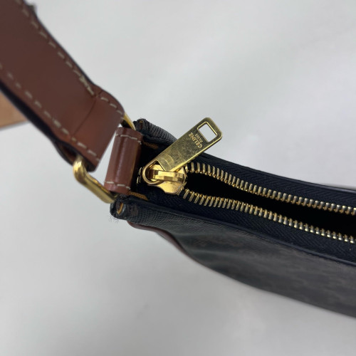 Celine Medium Ava Shoulder Bag Triomphe Brown Black