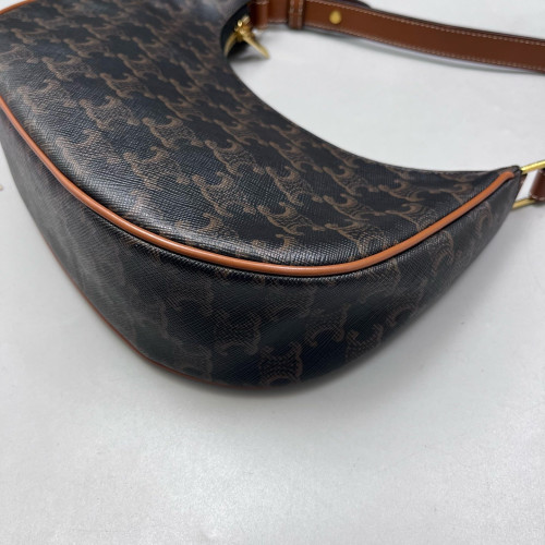 Celine Medium Ava Shoulder Bag Triomphe Brown Black