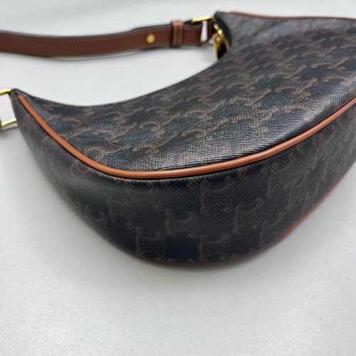 Celine Medium Ava Shoulder Bag Triomphe Brown Black