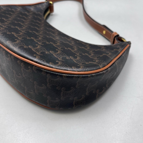 Celine Medium Ava Shoulder Bag Triomphe Brown Black