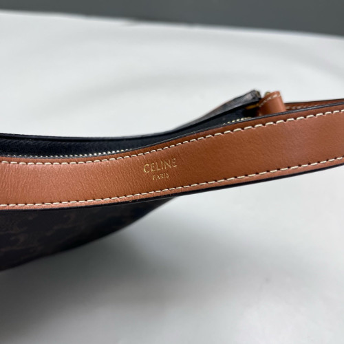 Celine Medium Ava Shoulder Bag Triomphe Brown Black