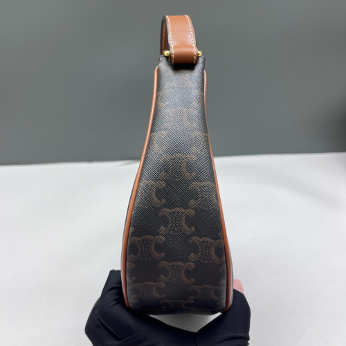 Celine Medium Ava Shoulder Bag Triomphe Brown Black
