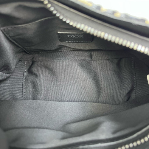 Dior Mini Soft Saddle Bag Oblique Navy Beige Black