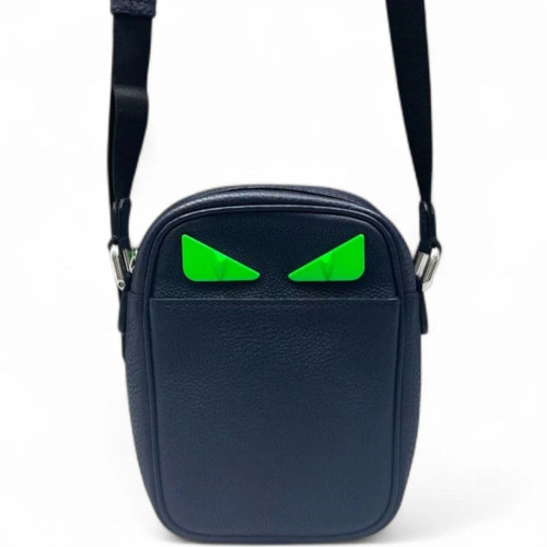 Fendi Small Camera Case Grained Calfskin Blue Green Fendi Small Camera Case Grained Calfskin Blue Green