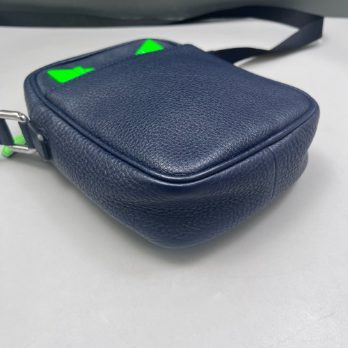 Fendi Small Camera Case Grained Calfskin Blue Green Fendi Small Camera Case Grained Calfskin Blue Green