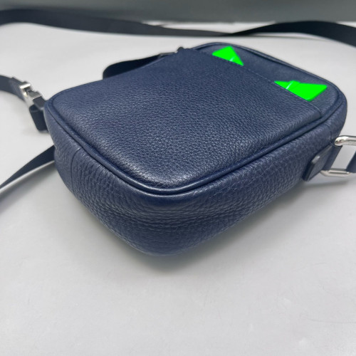Fendi Small Camera Case Grained Calfskin Blue Green Fendi Small Camera Case Grained Calfskin Blue Green