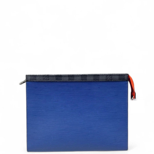 Louis Vuitton Pochette Voyage MM Epi Blue Black Red