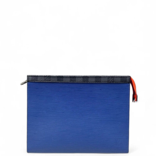 Louis Vuitton Pochette Voyage MM Epi Blue Black Red