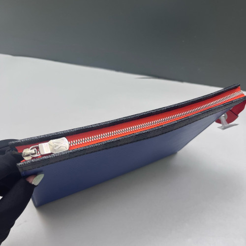 Louis Vuitton Pochette Voyage MM Epi Blue Black Red
