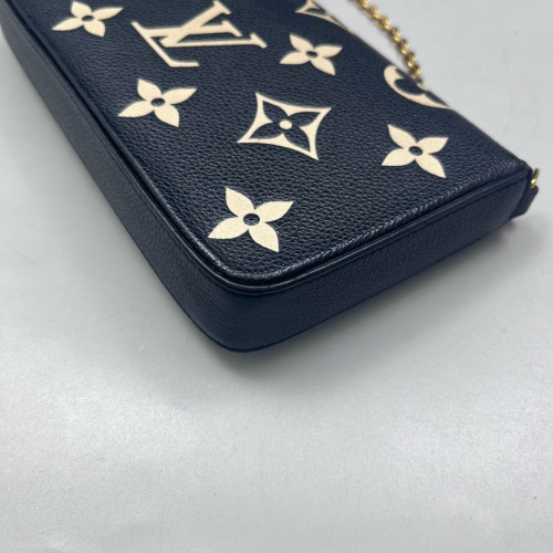 Louis Vuitton Pochette Felicie Chain Wallet Monogram Empreinte Black White