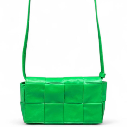 Bottega Veneta The Belt Cassette Bag Lambskin Maxi Intrecciato Green