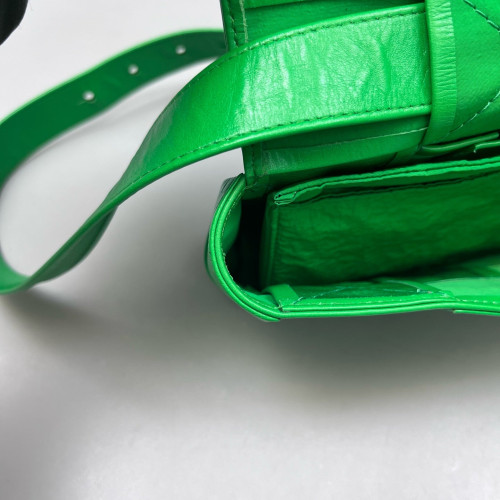 Bottega Veneta The Belt Cassette Bag Lambskin Maxi Intrecciato Green