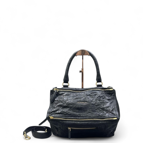 Givenchy Medium Pandora Satchel Crumpled Calfskin Black
