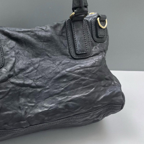 Givenchy Medium Pandora Satchel Crumpled Calfskin Black