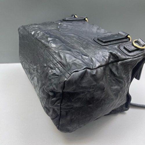 Givenchy Medium Pandora Satchel Crumpled Calfskin Black