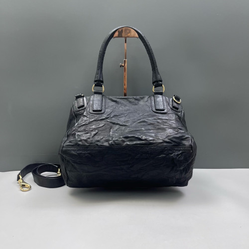 Givenchy Medium Pandora Satchel Crumpled Calfskin Black