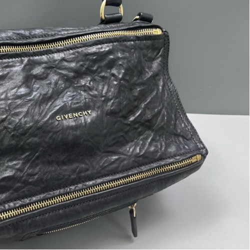 Givenchy Medium Pandora Satchel Crumpled Calfskin Black
