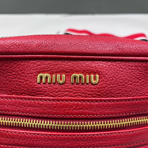 Miu Miu Camera Case Goatskin Red