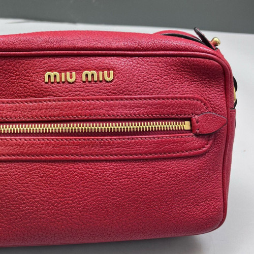 Miu Miu Camera Case Goatskin Red