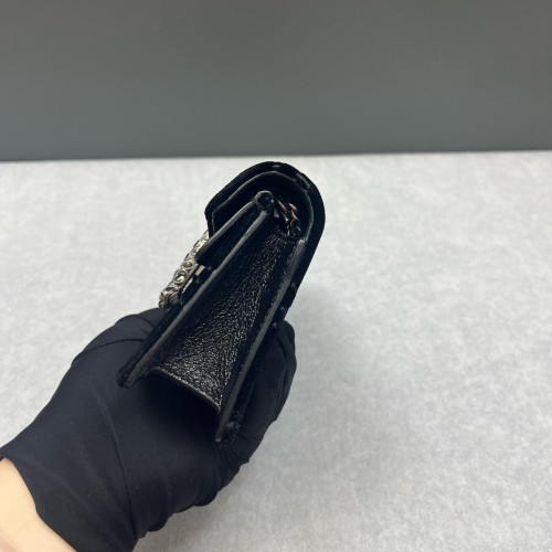 Gucci Strass Super Mini Dionysus Velvet Calfskin Black