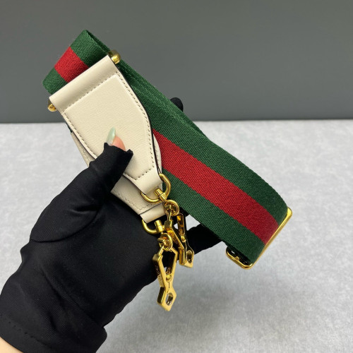 Gucci Small Horsebit 1955 GG Supreme Monogram Beige White