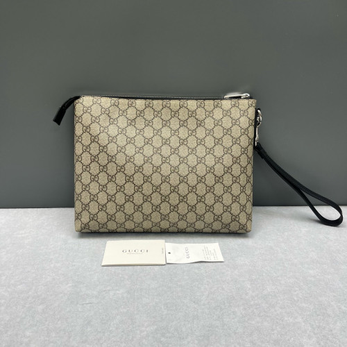 Gucci Clutch GG Supreme Monogram Beige Black