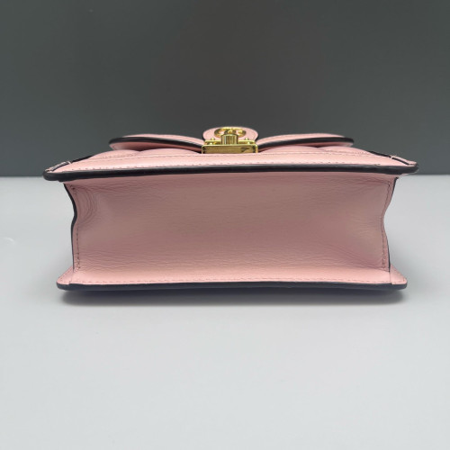 Gucci Mini Ophidia Padlock Top Handle Chain Shoulder Guccissima Pink