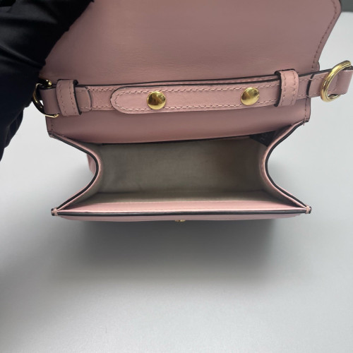 Gucci Mini Ophidia Padlock Top Handle Chain Shoulder Guccissima Pink