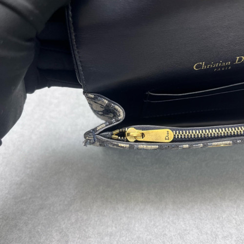 Dior Slim Saddle Pouch Oblique Beige Black Navy