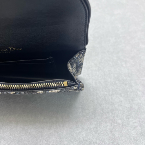 Dior Slim Saddle Pouch Oblique Beige Black Navy