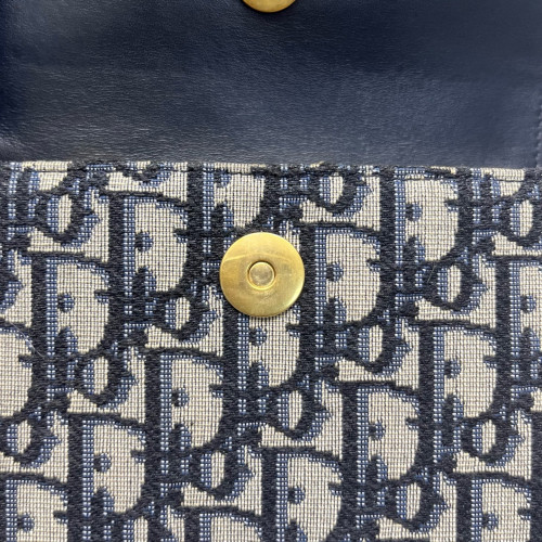 Dior Slim Saddle Pouch Oblique Beige Black Navy