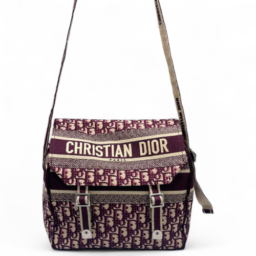 Dior Medium Diorcamp Messenger Oblique Burgundy Beige