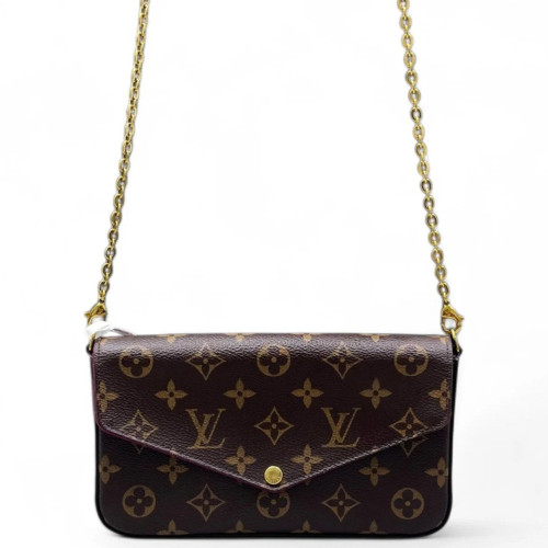 Louis Vuitton Pochette Felicie Chain Wallet Monogram Brown Louis Vuitton Pochette Felicie Chain Wallet Monogram Brown