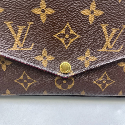 Louis Vuitton Pochette Felicie Chain Wallet Monogram Brown Louis Vuitton Pochette Felicie Chain Wallet Monogram Brown