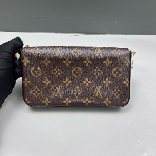 Louis Vuitton Pochette Felicie Chain Wallet Monogram Brown Louis Vuitton Pochette Felicie Chain Wallet Monogram Brown