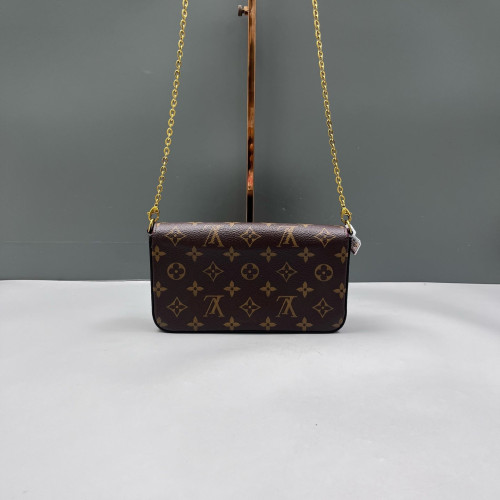 Louis Vuitton Pochette Felicie Chain Wallet Monogram Brown Louis Vuitton Pochette Felicie Chain Wallet Monogram Brown