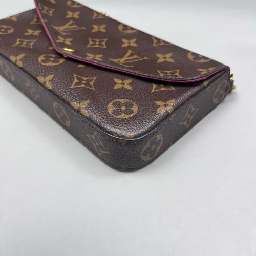 Louis Vuitton Pochette Felicie Chain Wallet Monogram Brown Louis Vuitton Pochette Felicie Chain Wallet Monogram Brown