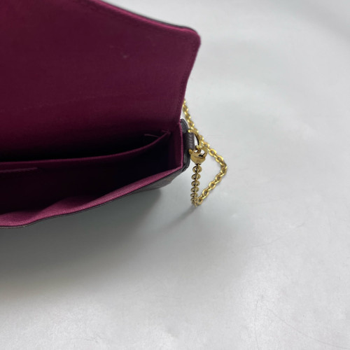 Louis Vuitton Pochette Felicie Chain Wallet Monogram Brown Louis Vuitton Pochette Felicie Chain Wallet Monogram Brown