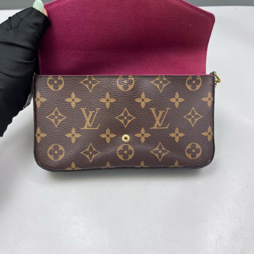 Louis Vuitton Pochette Felicie Chain Wallet Monogram Brown Louis Vuitton Pochette Felicie Chain Wallet Monogram Brown