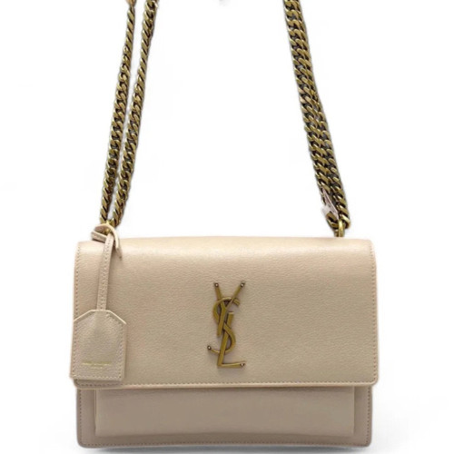 Yves Saint Laurent Medium Sunset Calfskin Natural Tan Yves Saint Laurent Medium Sunset Calfskin Natural Tan