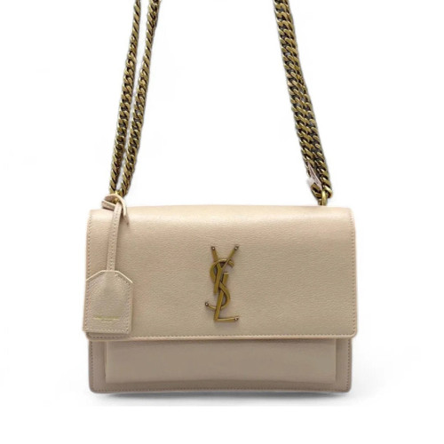Yves Saint Laurent Medium Sunset Calfskin Natural Tan Yves Saint Laurent Medium Sunset Calfskin Natural Tan