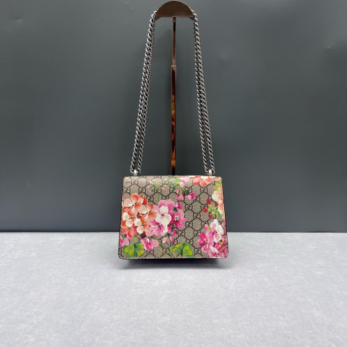 Gucci Flora Mini Dionysus GG Supreme Monogram Beige Pink Red
